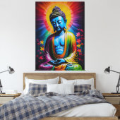 Boeddha heilige stralen van vrede canvas afdruk (Insitu (Slaapkamer))