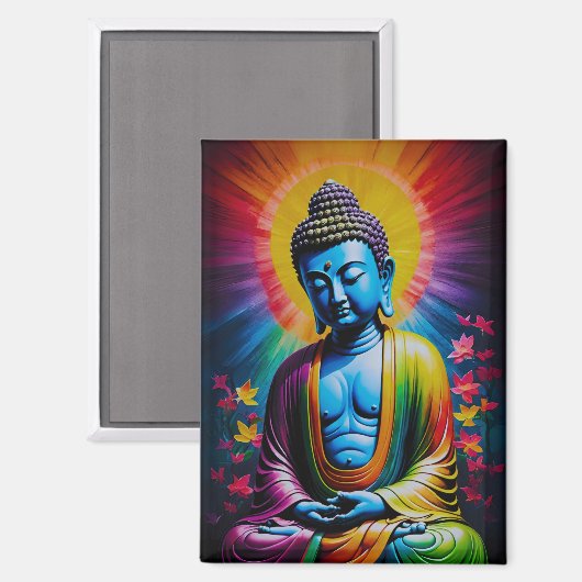 Boeddha heilige stralen van vrede magneet (Voorkant / Achterkant)