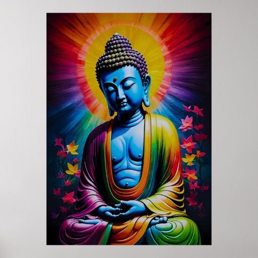 Boeddha Heilige Stralen van Vrede Poster (Voorkant)