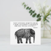Boeddha Henna Wijsheid Olifant Briefkaart (Staand voorkant)