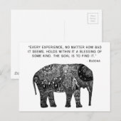 Boeddha Henna Wijsheid Olifant Briefkaart (Voorkant / Achterkant)