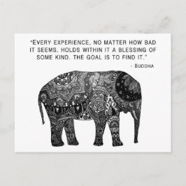 Boeddha Henna Wijsheid Olifant Briefkaart