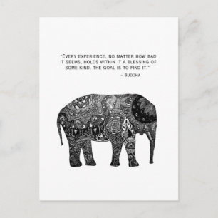 Boeddha Henna Wijsheid Olifant Briefkaart