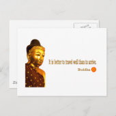 Boeddha: "Het is beter om goed te reizen dan te re Briefkaart (Voorkant / Achterkant)