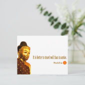 Boeddha: "Het is beter om goed te reizen dan te re Briefkaart (Staand voorkant)