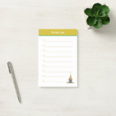 Boeddha hoofd & Gouden header To Do List Gelinieer Post-it® Notes (Kantoor)