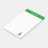 Boeddha hoofd & groene header takenlijst gelinieer post-it® notes (Schuin)