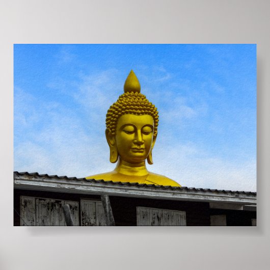 Boeddha hoofd in Bangkok Poster (Voorkant)