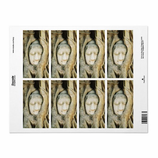 Boeddha Hoofd in de Vijgenboom .. Ayutthaya, Thail Etiket (Full Sheet)