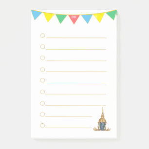 Boeddha hoofd & kleurrijke vlaggen To Do List Geli Post-it® Notes