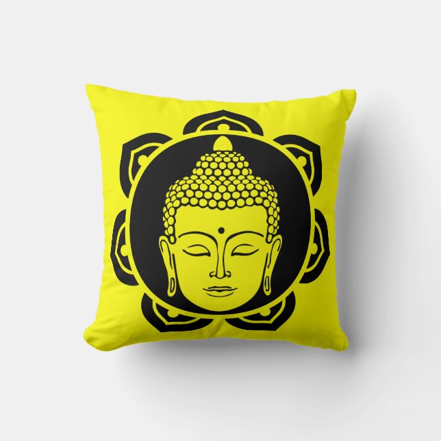 Boeddha hoofd meditatie kussen (Voorkant)