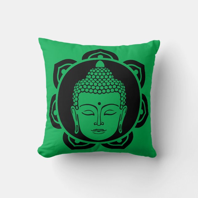 Boeddha hoofd meditatie kussen (Voorkant)