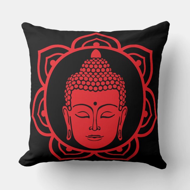 Boeddha hoofd meditatie kussen (Voorkant)