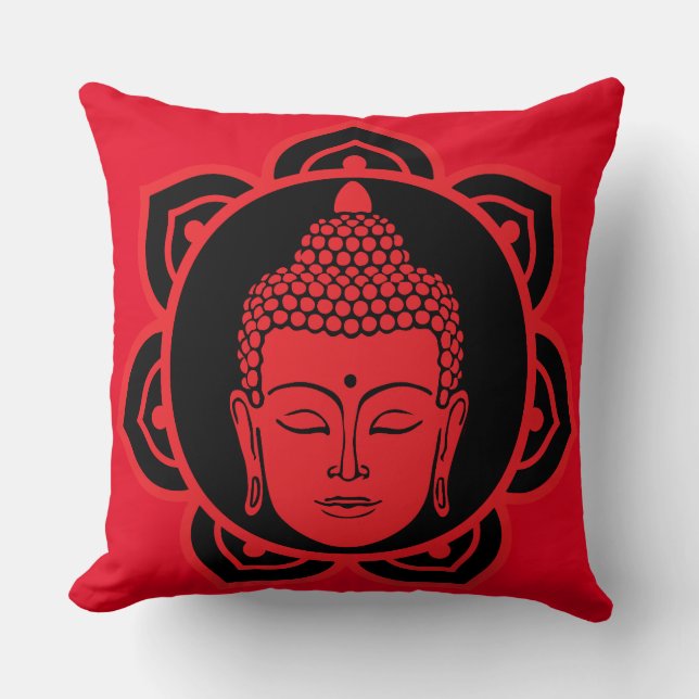 Boeddha hoofd meditatie kussen (Voorkant)