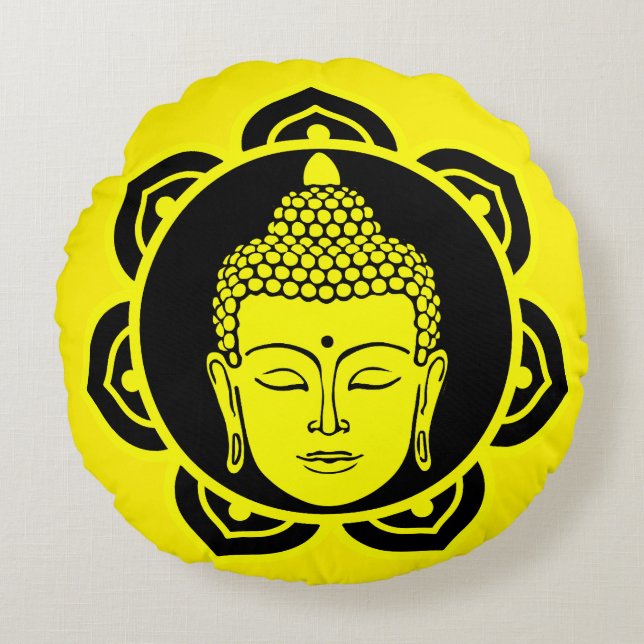 Boeddha hoofd meditatie kussen (Voorkant)