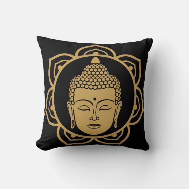 Boeddha hoofd meditatie kussen (Voorkant)