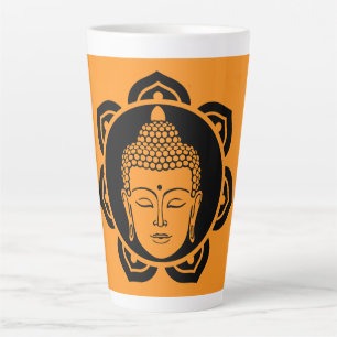 Boeddha hoofd meditatie latte mok