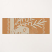 Boeddha hoofd met palm - roest + duif yoga mat (Voorkant (horizontaal))