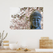Boeddha Hoofd van het Poster tegen Sakura Cherry B (Keuken)