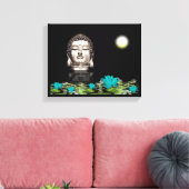 Boeddha Hoofdstandbeeld Canvas Afdruk (Insitu (Woonkamer))