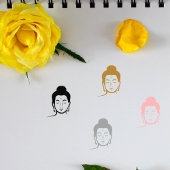 Boeddha hoofdteken rubberstempel