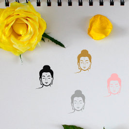 Boeddha hoofdteken rubberstempel