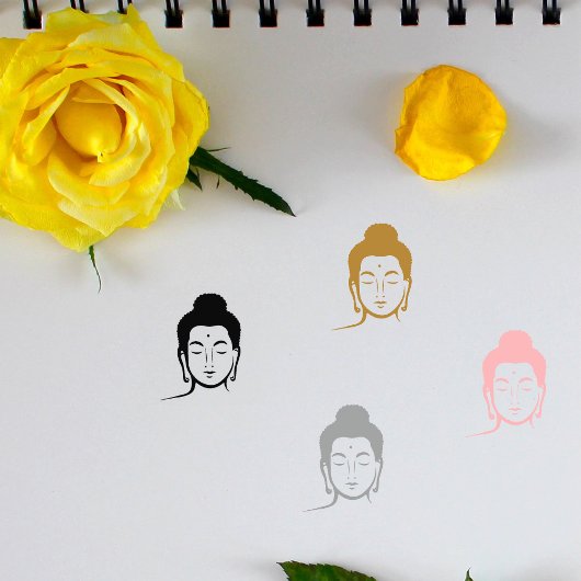 Boeddha hoofdteken rubberstempel