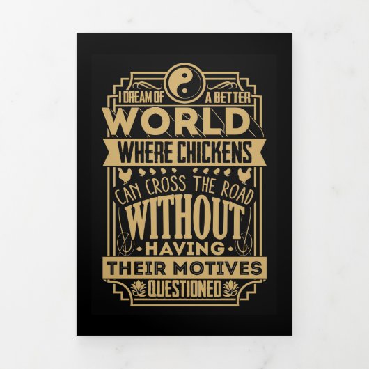 Boeddha Ik droom van een betere wereld Drieluik Wenskaart (Cover)