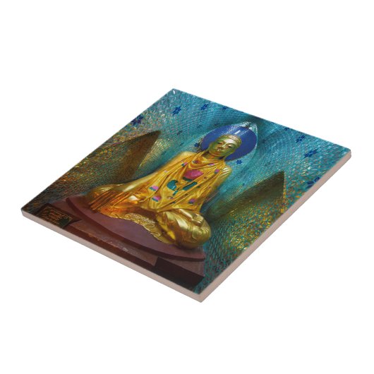 Boeddha in alcohol tegeltje (Zijkant)