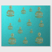 boeddha in blauw cadeaupapier (Vlak)