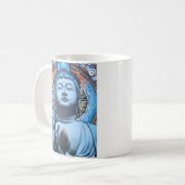 Boeddha in Blauw Koffiemok (Voorkant links)