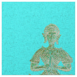 boeddha in blauw stof