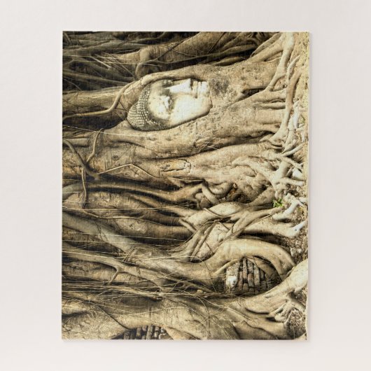 Boeddha in boomstammen legpuzzel (Verticaal)
