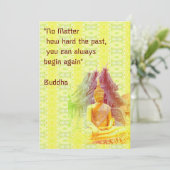 Boeddha in Bright Gold Flat Holiday Kaart (Staand voorkant)