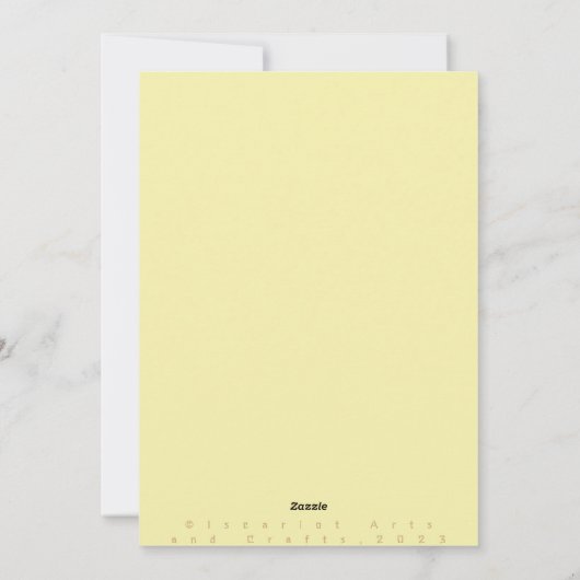 Boeddha in Bright Gold Flat Holiday Kaart (Achterkant)