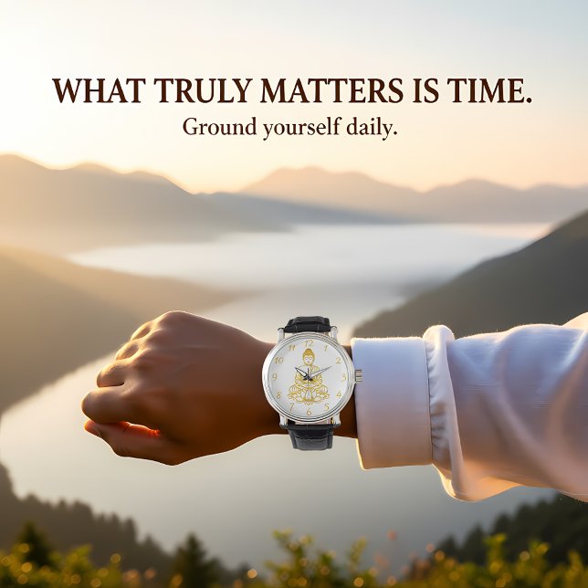 Boeddha in de Lotus Pose, Horloge (Creator heeft geüpload)