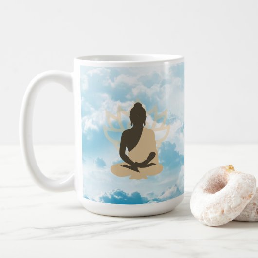 boeddha in de Mok van de clouds - Meditatie (Met donut)
