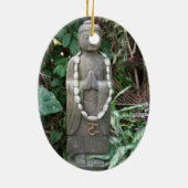 Boeddha in de tuin keramisch ornament (Achterkant)