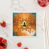 Boeddha in de zonsondergang servet (Insitu)