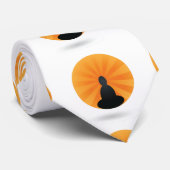 boeddha in de zonsopgang, boeddhisme,zen, stropdas (Opgerold)