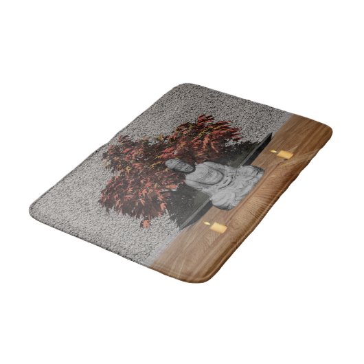 Boeddha in een kamer - 3D rendering Badmat (Gekanteld)