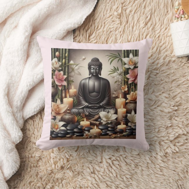 Boeddha in gebed Decoratief Sierkussen (Deken)