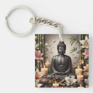Boeddha in gebed Sleutelhanger