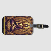 Boeddha in gouden reliëf. bagagelabel (Voorkant (horizontaal))