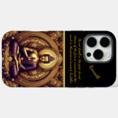 Boeddha in gouden reliëf. Case-Mate iPhone case (Achterkant (horizontaal))