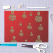 boeddha in het rood tissuepapier (Craft)