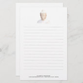 Boeddha in het wit | Serene-medium en kalm Briefpapier (Voorkant / Achterkant)