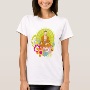 Boeddha in lentevloer t-shirt