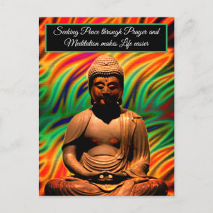 Boeddha in meditatie briefkaart