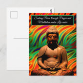 Boeddha in meditatie briefkaart (Voorkant / Achterkant)